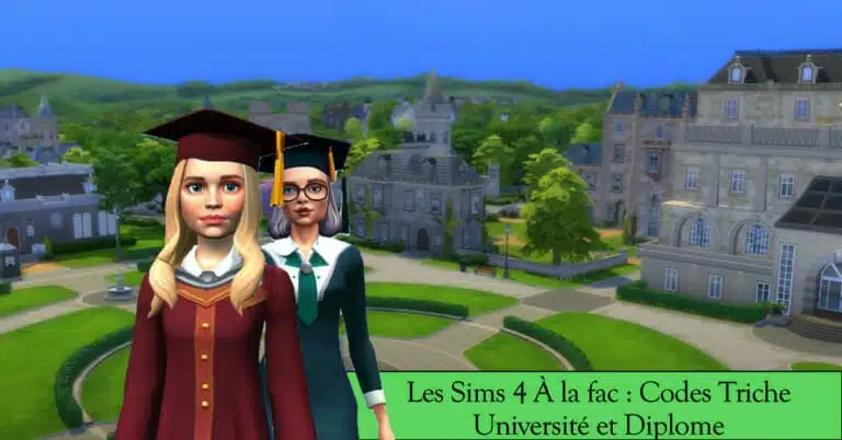 Les Sims 4 À la fac : Codes Triche Université et Diplome