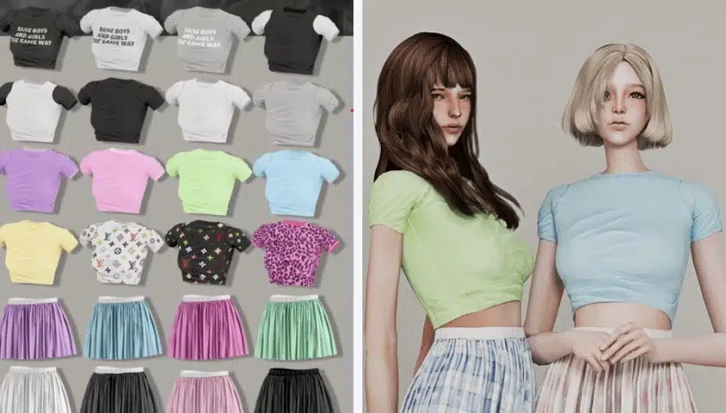 Top & Skirt Set by Jinti