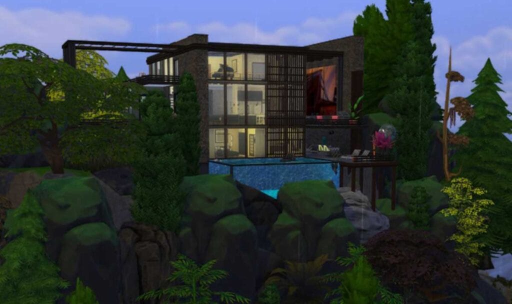Hillside Sims 4 Moderne Maison par ProbNutt