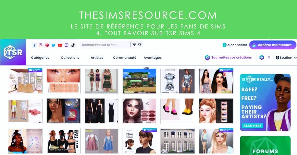 TheSimsResource.com : Tout savoir sur TSR Sims 4