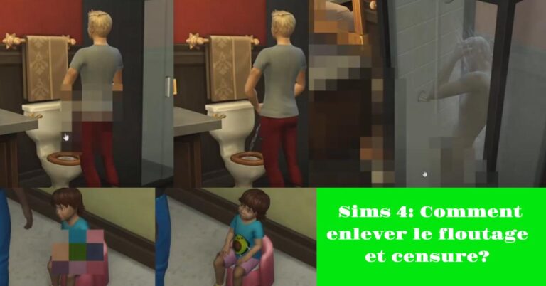 Sims 4 Comment enlever le floutage et censure